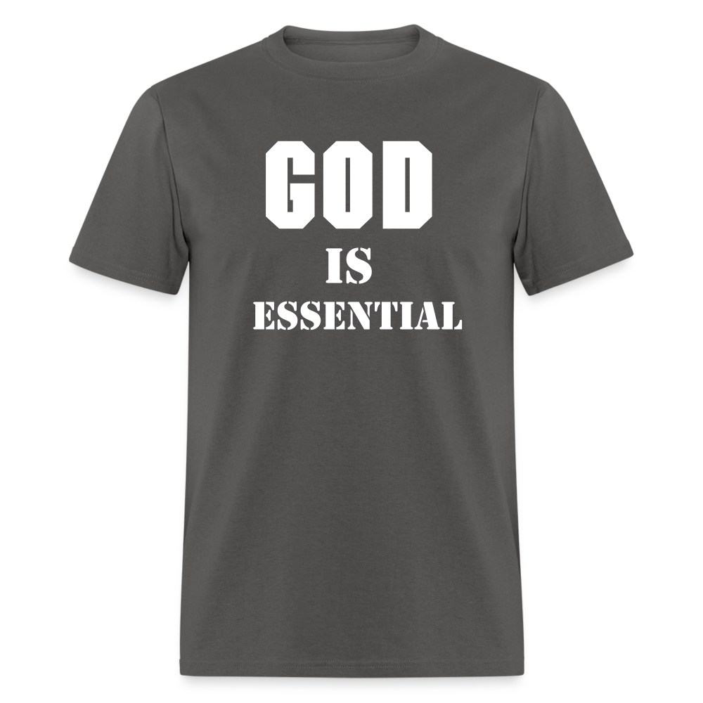 GOD IS ESSENTIAL 1 - charcoal
