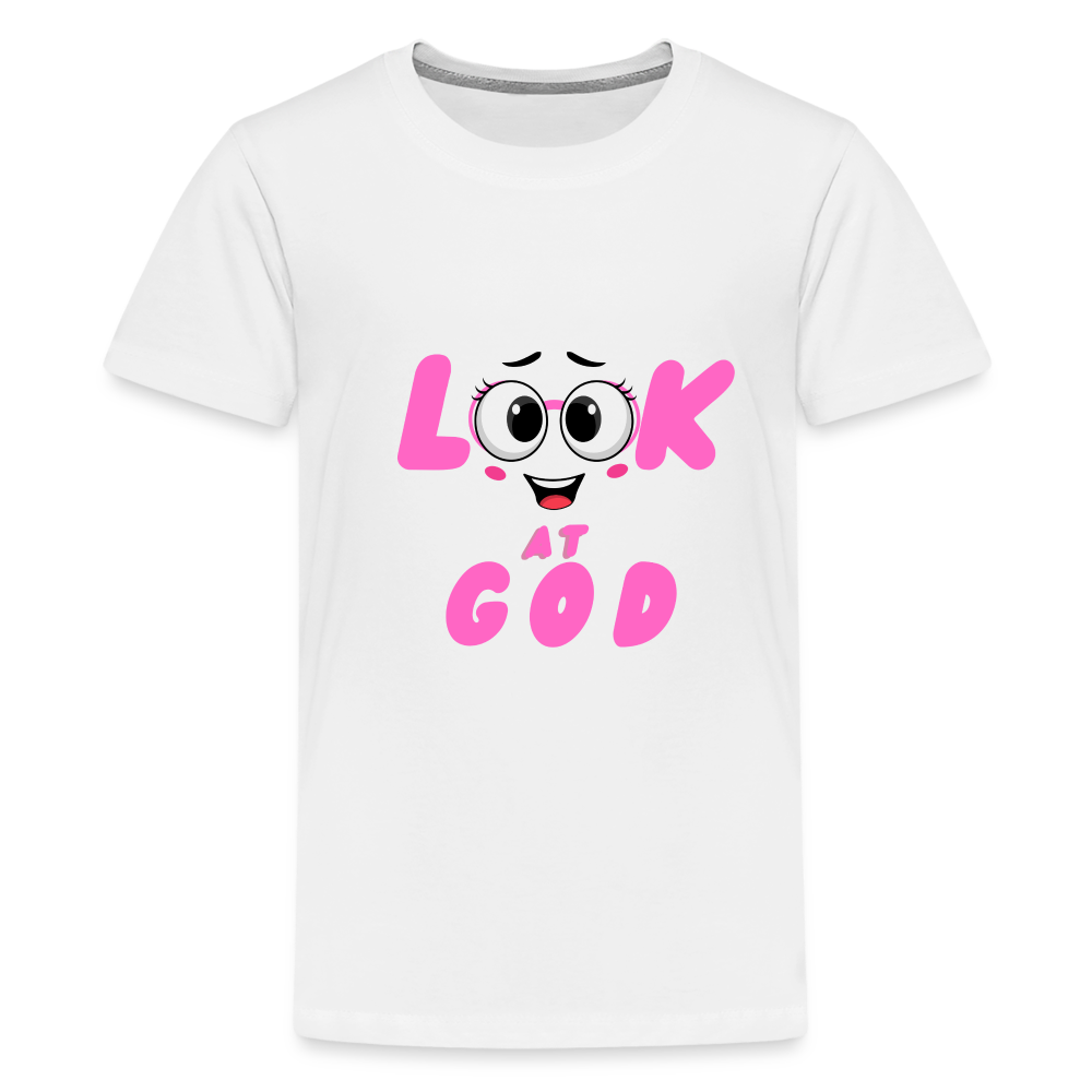 LOOK AT GOD - white