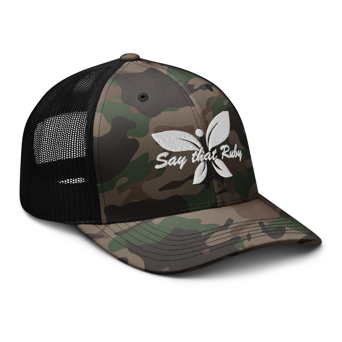 Camouflage trucker hat