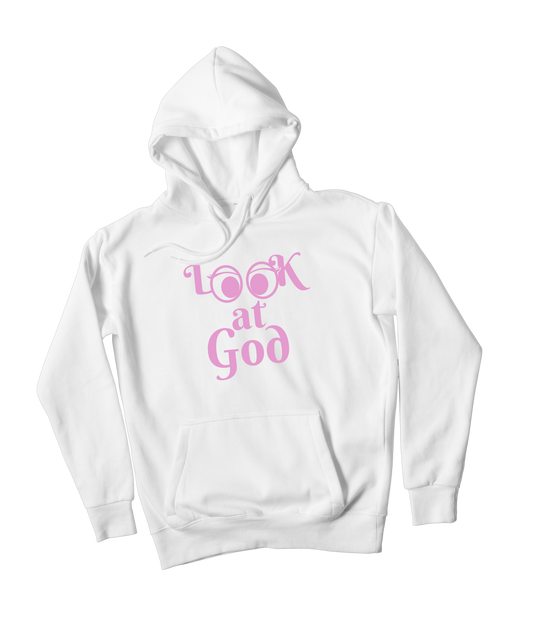 Look At God Youth Hoodie White